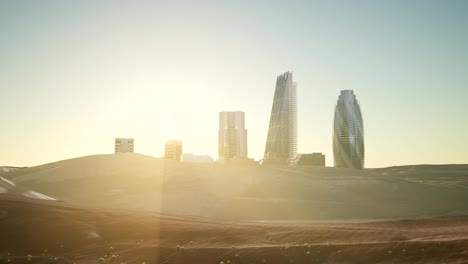 City-Skyscrapes-in-Desert